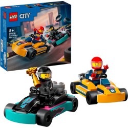 Go-Karts mit Rennfahrern