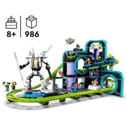 Achterbahn mit Roboter-Mech