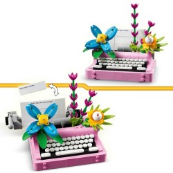 Schreibmaschine mit Blumen