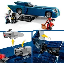 Batman im Batmobil vs. Harley Quinn und Mr. Freeze