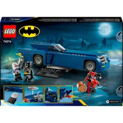 Batman im Batmobil vs. Harley Quinn und Mr. Freeze