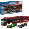 F1 Transporter mit RB20 & AMR24 F1 Rennautos