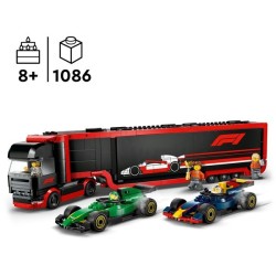 F1 Transporter mit RB20 & AMR24 F1 Rennautos