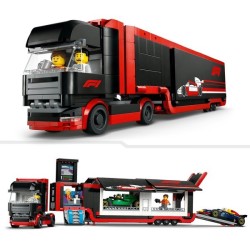 F1 Transporter mit RB20 & AMR24 F1 Rennautos