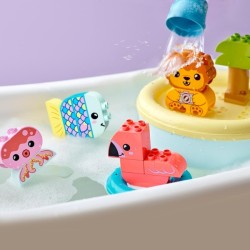 Badewannenspaß: Schwimmende Tierinsel