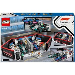 F1 Garage mit Mercedes-AMG & Alpine Rennautos