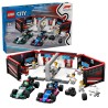 F1 Garage mit Mercedes-AMG & Alpine Rennautos