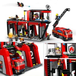 Feuerwehrstation mit Drehleiterfahrzeug