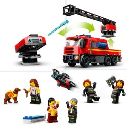 Feuerwehrstation mit Drehleiterfahrzeug