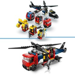 Kombinationsset mit Hubschrauber, Löschauto und U-Boot