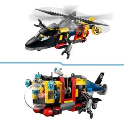 Kombinationsset mit Hubschrauber, Löschauto und U-Boot