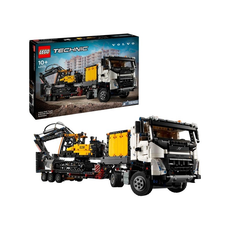 Volvo FMX LKW mit EC230 Electric Raupenbagger