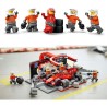 F1 Boxenstopp mit Boxencrew und Ferrari Flitzer