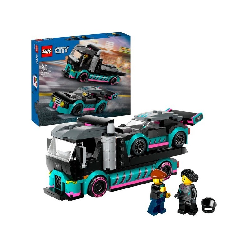 Autotransporter mit Rennwagen