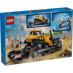 Gelber Bulldozer mit Frontlader