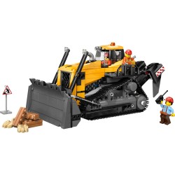 Gelber Bulldozer mit Frontlader