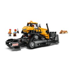 Gelber Bulldozer mit Frontlader