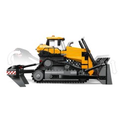 Gelber Bulldozer mit Frontlader
