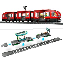 Straßenbahn mit Haltestelle