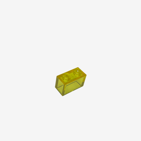 3065 Brick 1x2 without Bottom Tube - Trans Yellow