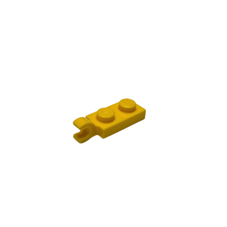 63868 Plate Modified 1x2 with Clip on End (Horizontal Grip) - Yellow