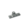 98263 Plate Modified 1x4 with Tow Ball Socket, Flattened with Holes - Light Bluish Gray