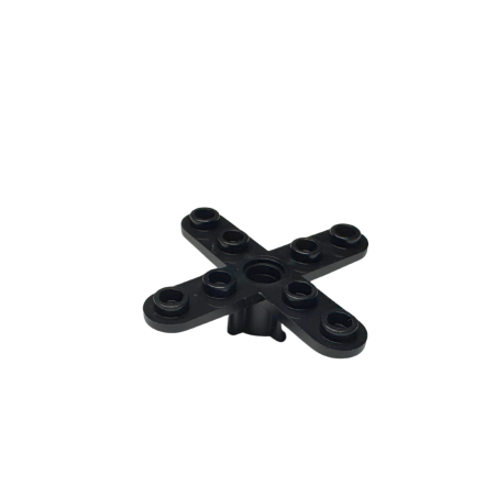 2479 Propeller 4 Blade 5 Diameter with Rounded Ends and Open Hub - Black