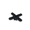 67737 Propeller 4 Blade 5 Diameter with Rounded Ends and Closed Hub - Black