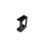 60032 Window 1x2x2 Plane, Single Hole Top and Bottom for Glass - Black