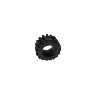 87697 Tire 21mm D. x12mm - Offset Tread Small Wide, Band Around Center of Tread - Black