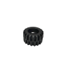 87697 Tire 21mm D. x12mm - Offset Tread Small Wide, Band Around Center of Tread - Black