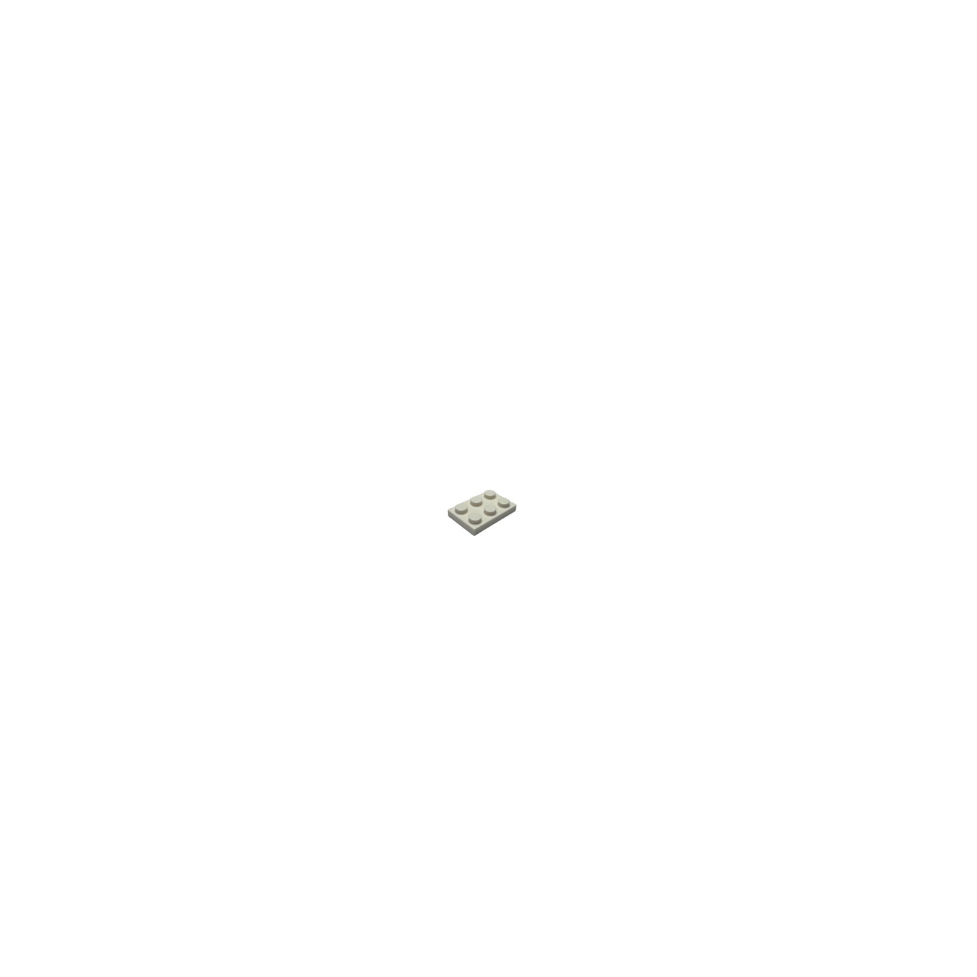 3021 Plate 2x3 - White