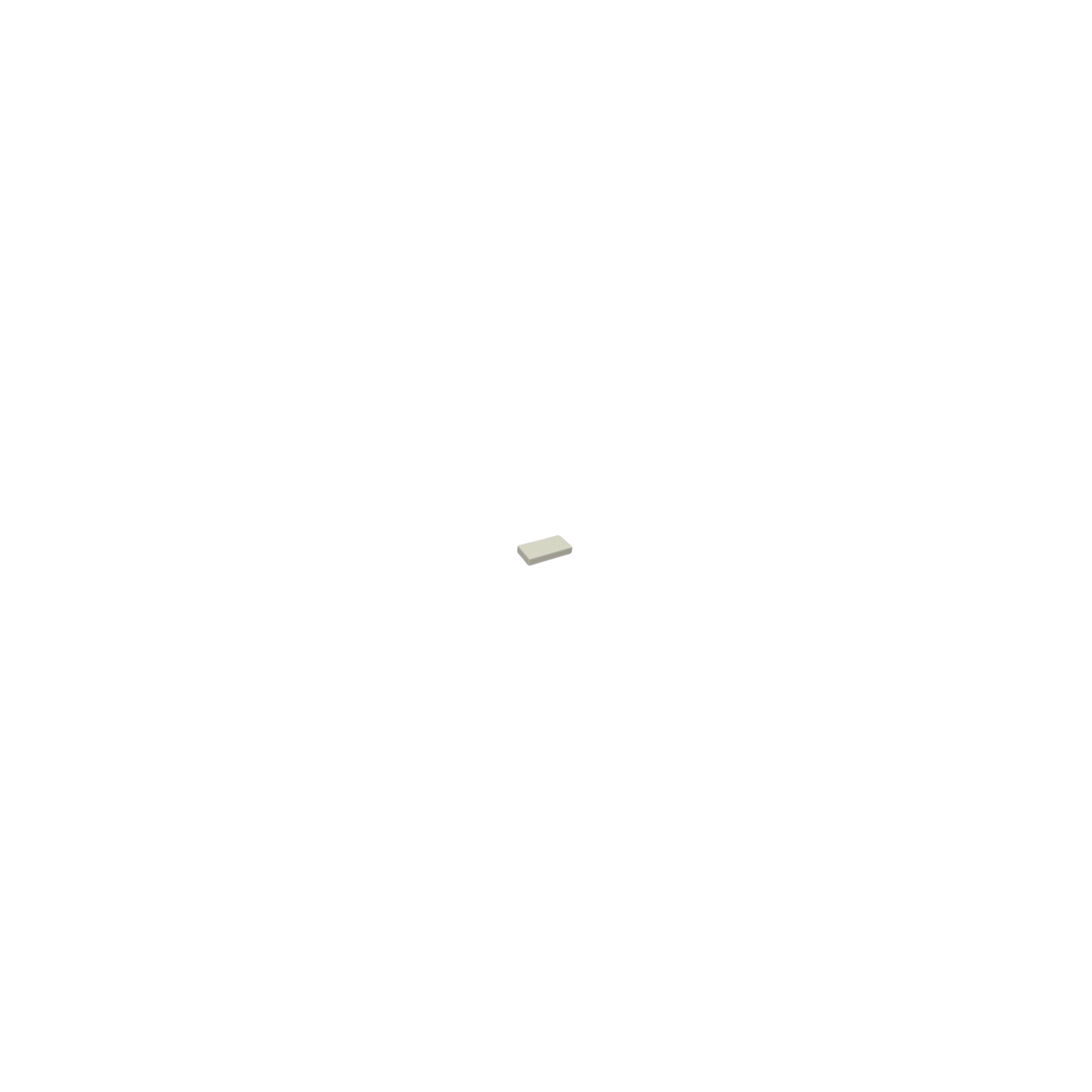 3069 Tile 1x2 - White