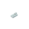 44861 Plate Modified 1x2 with Open O Clip on Top - White
