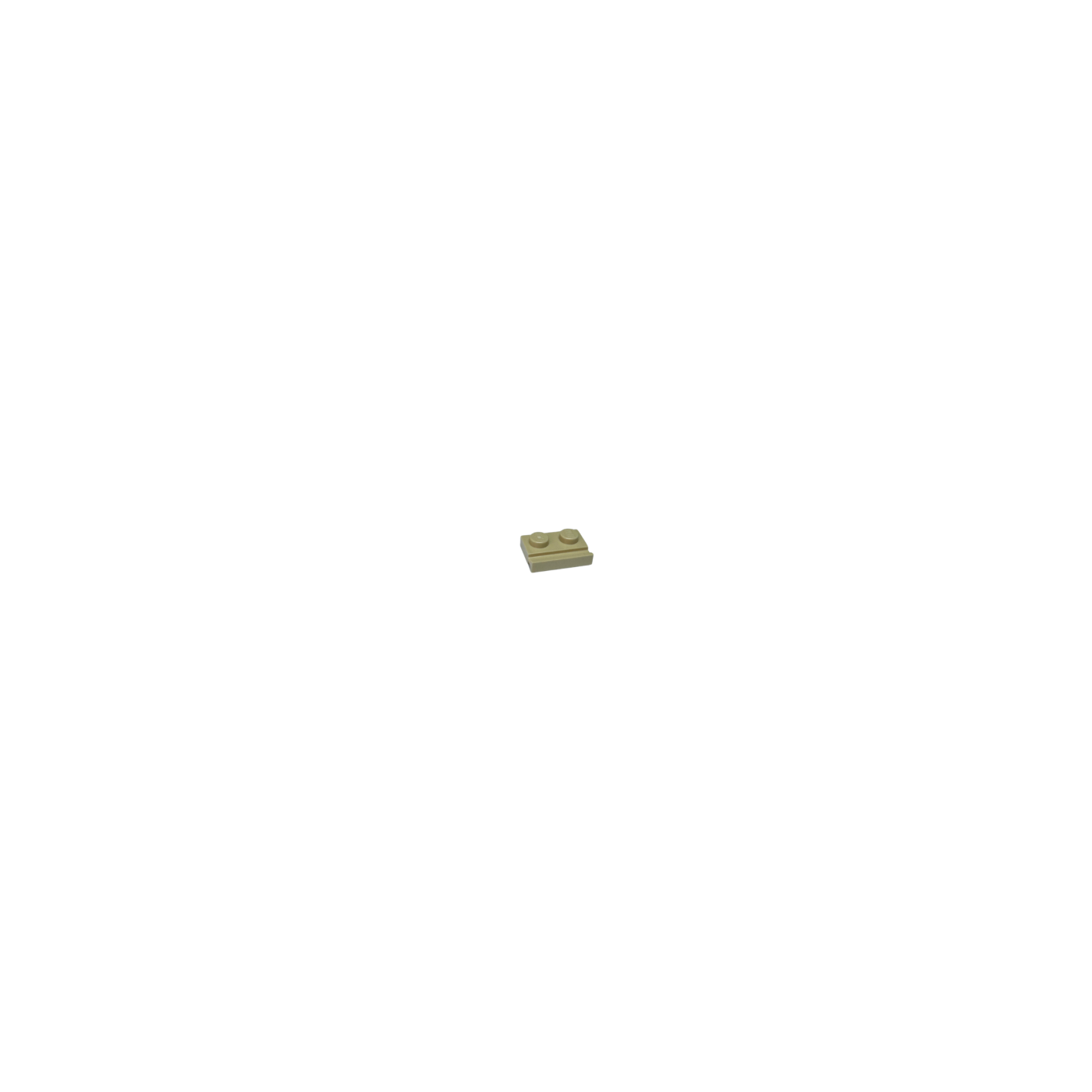 32028 Plate Modified 1x2 with Door Rail - Tan