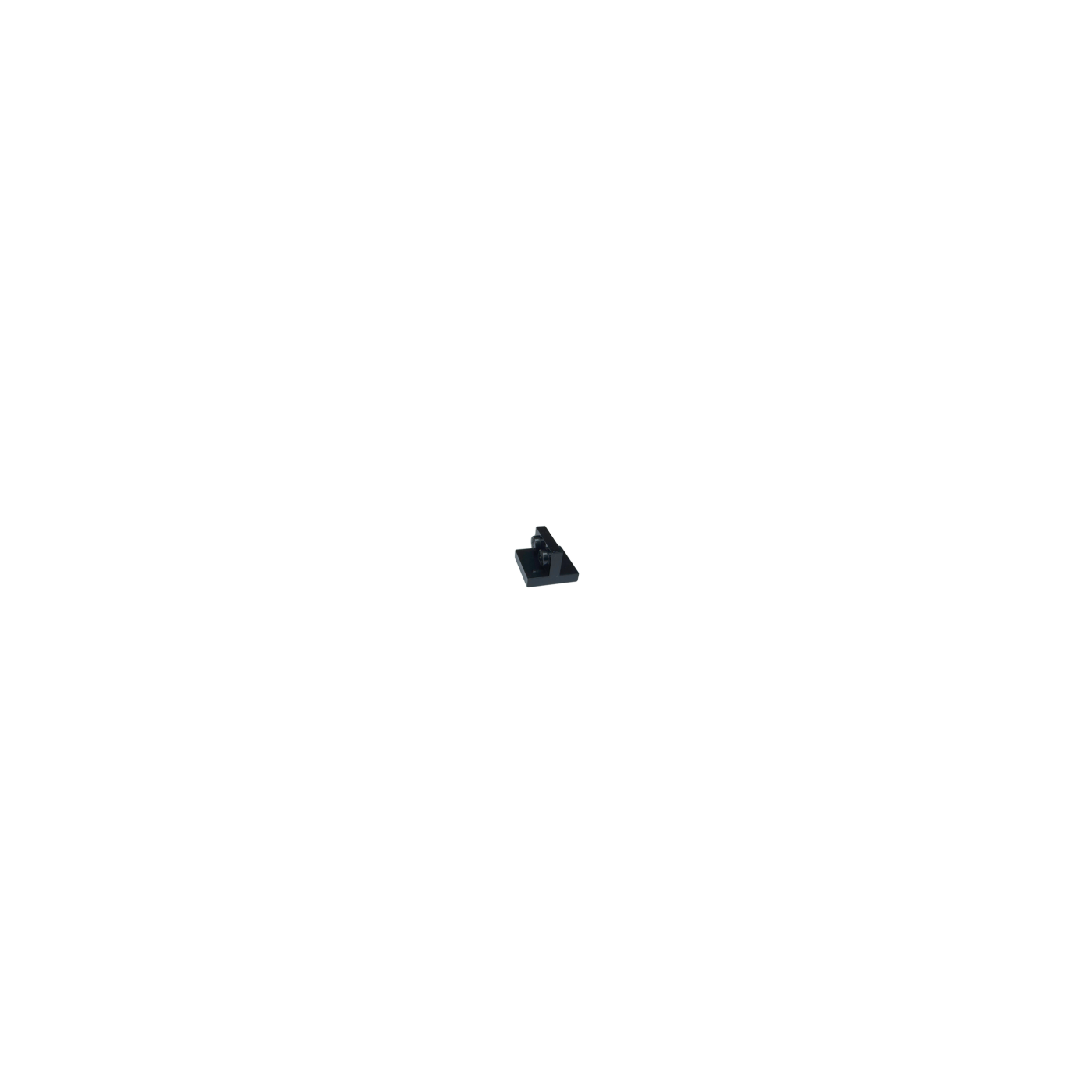 41682 Bracket 2x2 - 1x2 Centered - Black