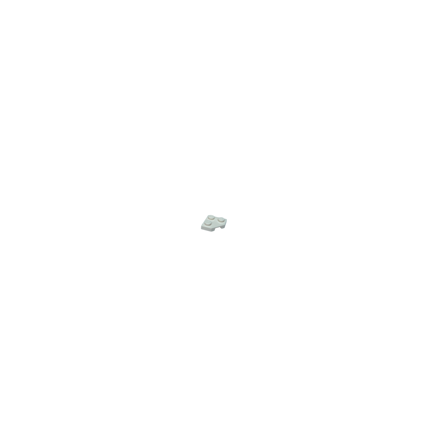 26601 Plate Wedge 2x2 Cut Corner - White