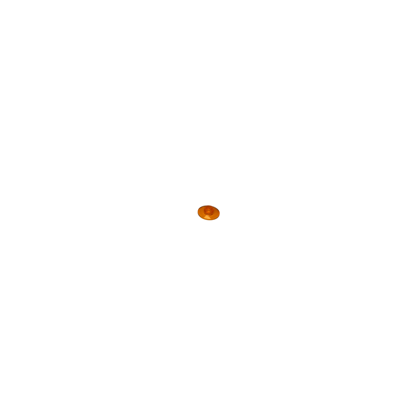4740 Dish 2x2 Inverted (Radar) - Trans-Orange