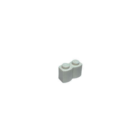30136 Brick Modified 1x2 with Log Profile - White