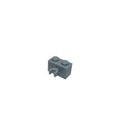 30237b Brick Modified 1x2 with Open O Clip Thick (Vertical Grip) - Light Bluish Gray