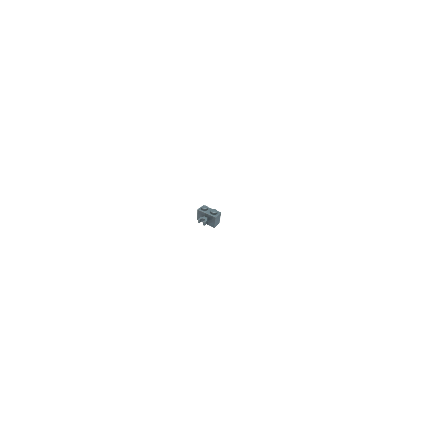 30237b Brick Modified 1x2 with Open O Clip Thick (Vertical Grip) - Light Bluish Gray