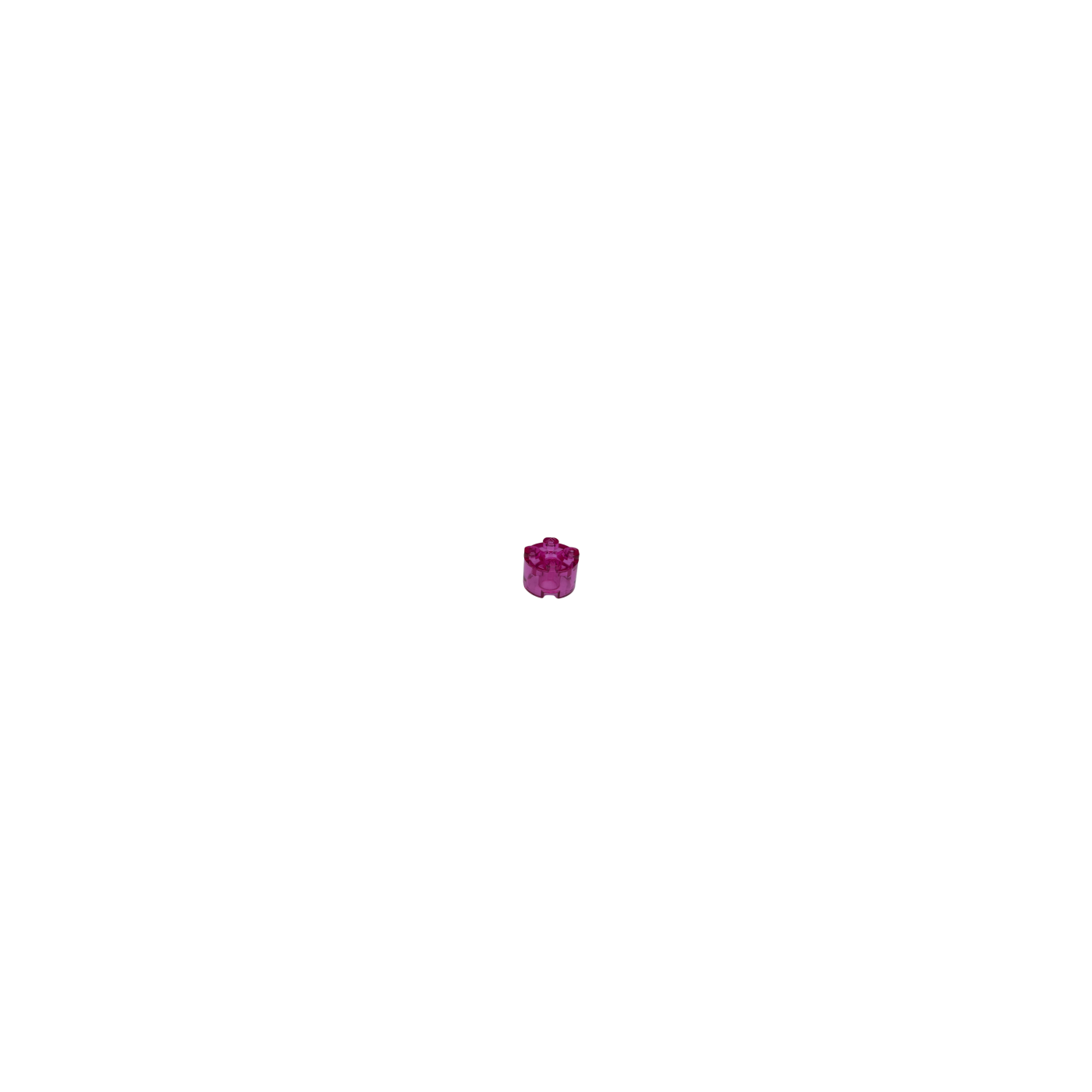 3941 Brick Round 2x2 with Axle Hole - Trans-Dark Pink