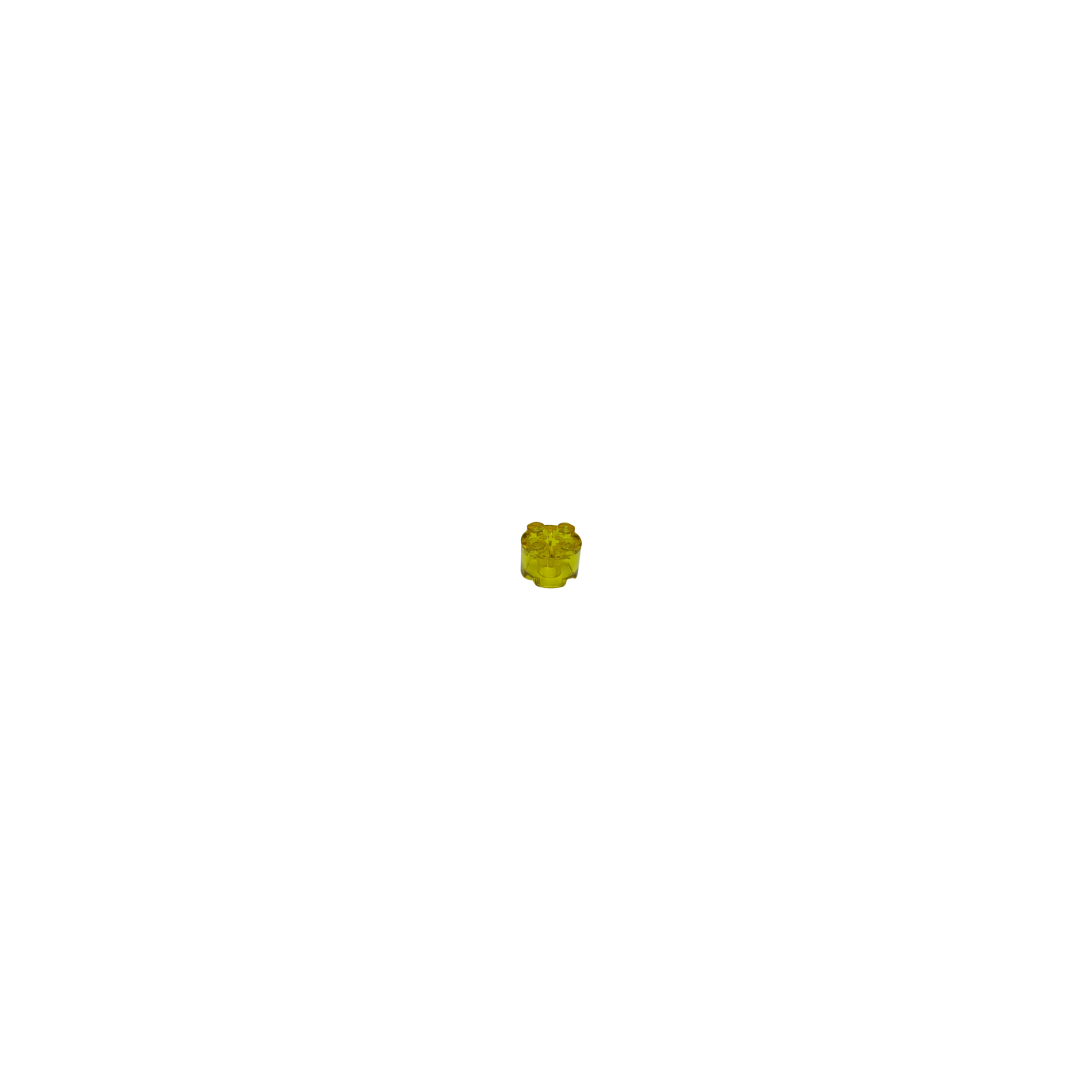 3941 Brick Round 2x2 with Axle Hole - Trans-Yellow