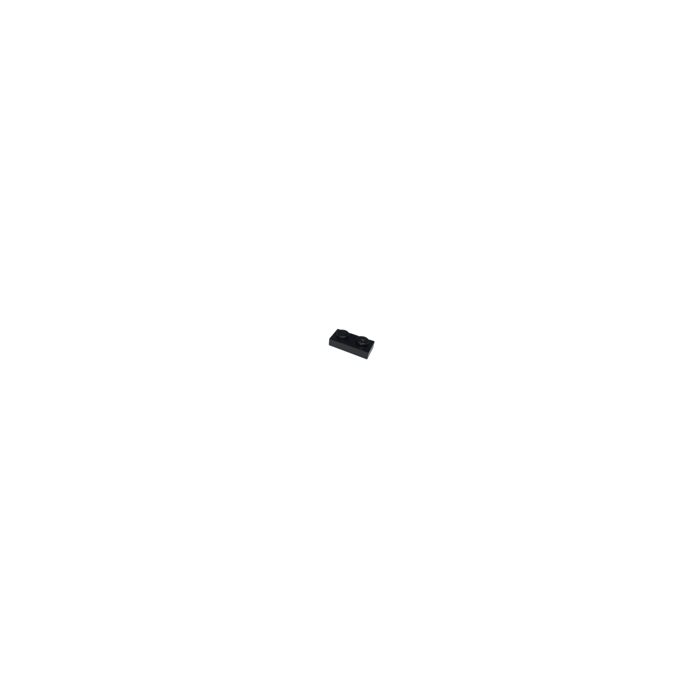 3023 Plate 1x2 - Black