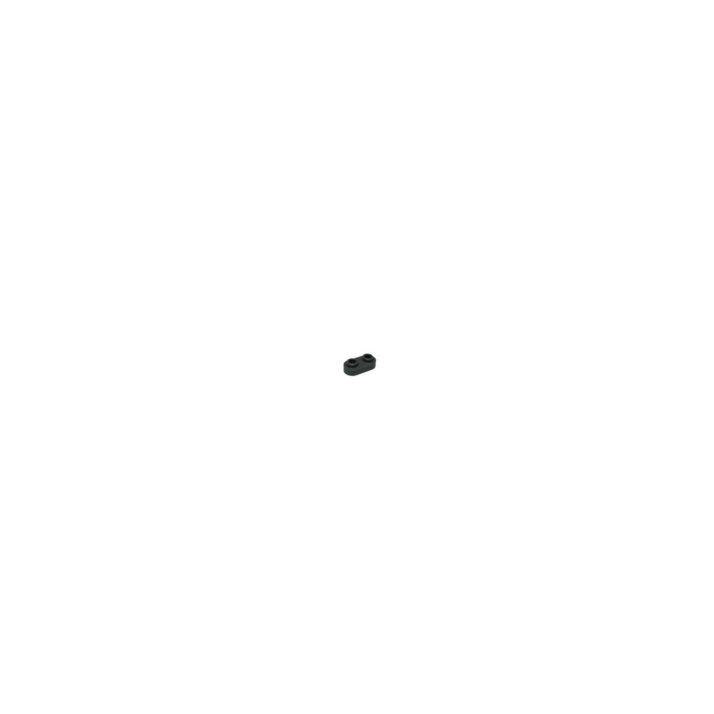 35480 Plate Round 1x2 with Open Studs - Dark Bluish Gray