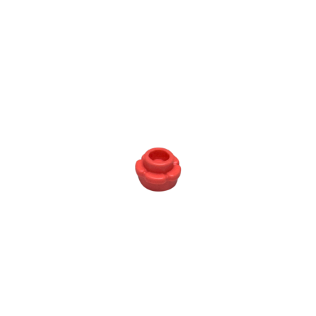 24866 Plate Round 1x1 with Flower Edge (5 Petals) - Coral