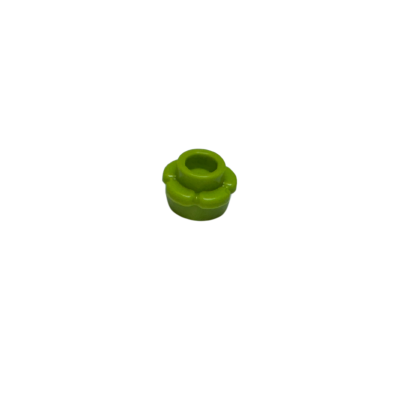 24866 Plate Round 1x1 with Flower Edge (5 Petals) - Lime