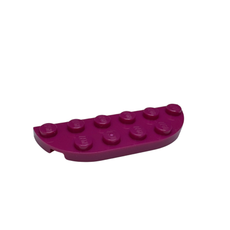 18980 Plate Round Corner 2x6 Double - Magenta