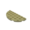 22888 Plate Round Half 4x8 - Tan
