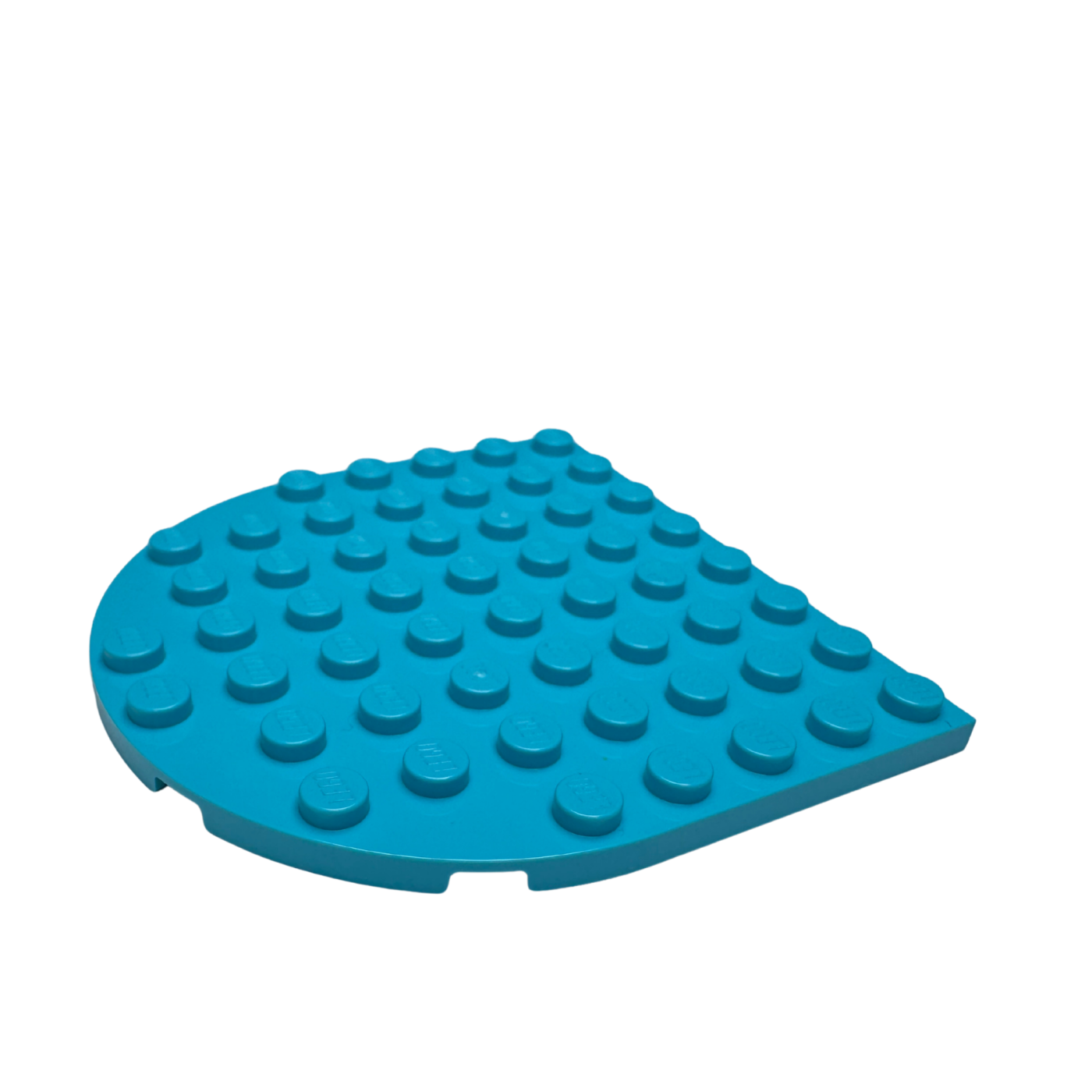 41948 Plate Round 8x8 Rounded End - Medium Azure